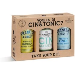 Mazzetti - Kit Baby Gin &amp; Tonic (1 Bottiglia 10 cl Gin 42Â° + 2 Lattine Tonica Franklin &amp; SonsÂ® 15 cl)