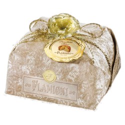 Panettone Flamigni artigianale classico con glassa di mandorle e nocciole 1kg incarto Oro