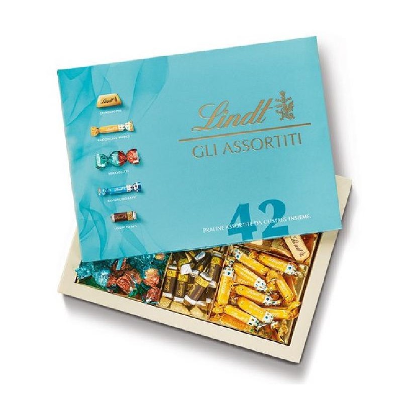 Lindt Scatola Praline Gli Assortiti, 42 Praline Assortite Di Cioccolato, Confezione da 420 gr.