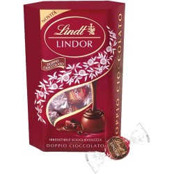 Lindt Lindor Doppio Cioccolato Praline di Cioccolato al Latte con Ripieno Fondente