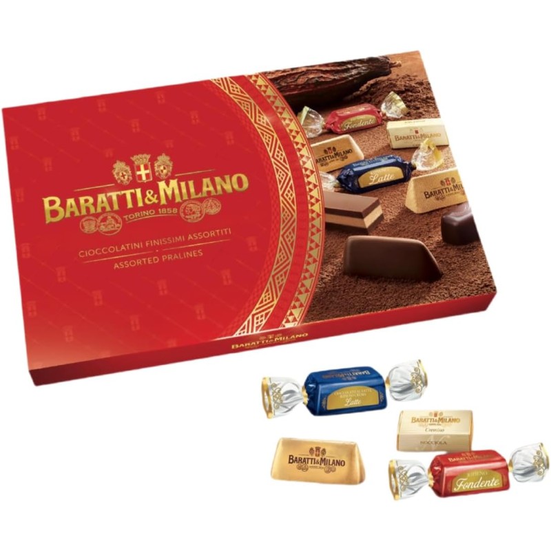 Baratti & Milano - Confezione Cioccolato Idea Regalo (Scatola Cioccolatini) 230gr