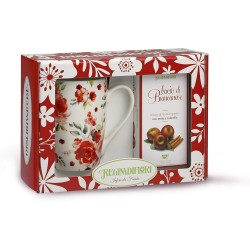 Scatola Vetrina Regalo, Mug Red Rose e Infuso Bacio di Biancaneve - Regina di Fiori